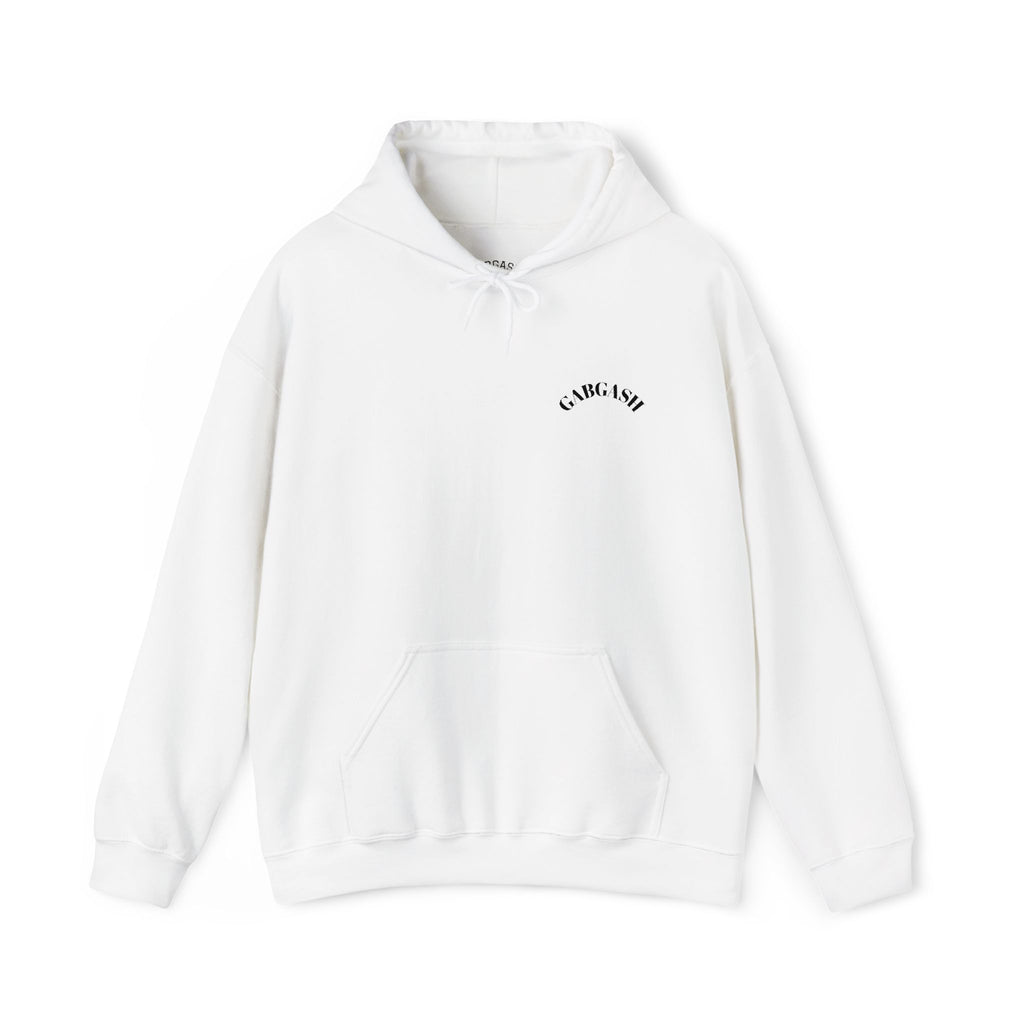Sayon Gabgash Logo Hoodie | Minimal White Logo Sweatshirt