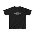 GABGASH Tee | Youth Black Shirt, Minimal Arch Logo