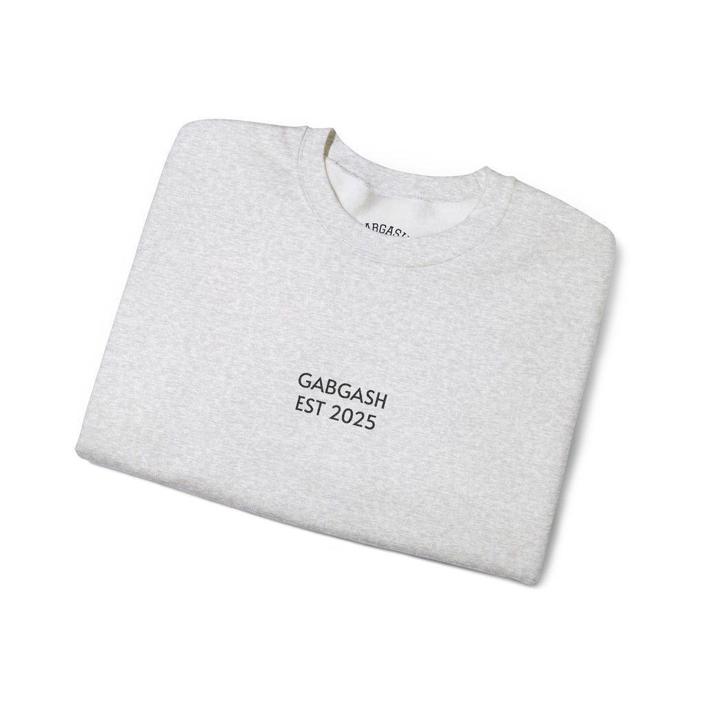 Gabgash Est 2025 Crewneck Sweatshirt | Minimal Text Logo