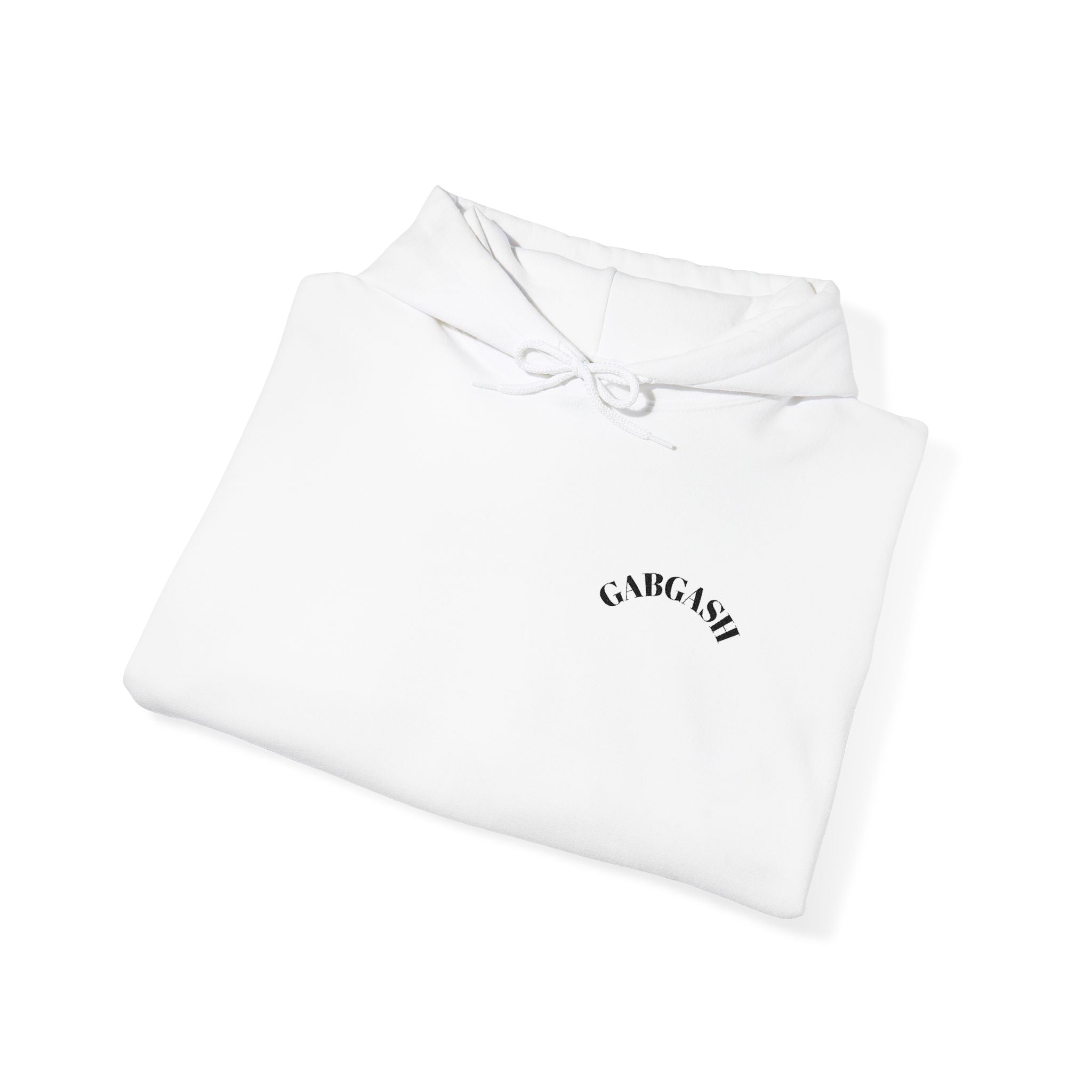 Sayon Gabgash Logo Hoodie | Minimal White Logo Sweatshirt