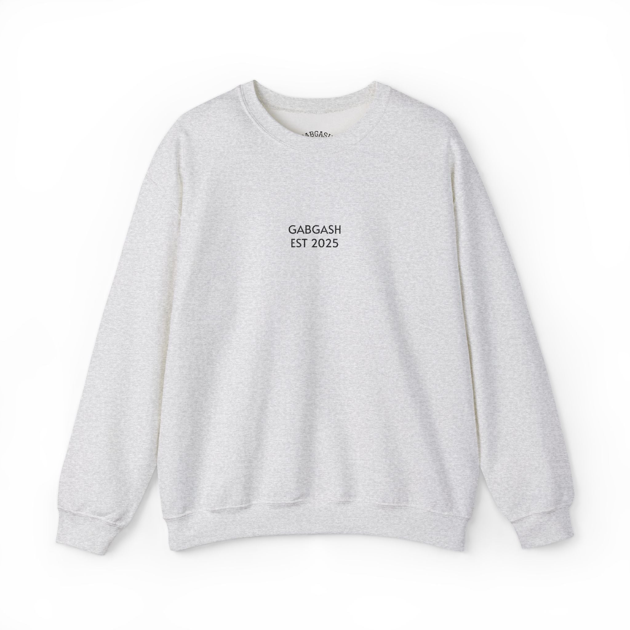 Gabgash Est 2025 Crewneck Sweatshirt | Minimal Text Logo