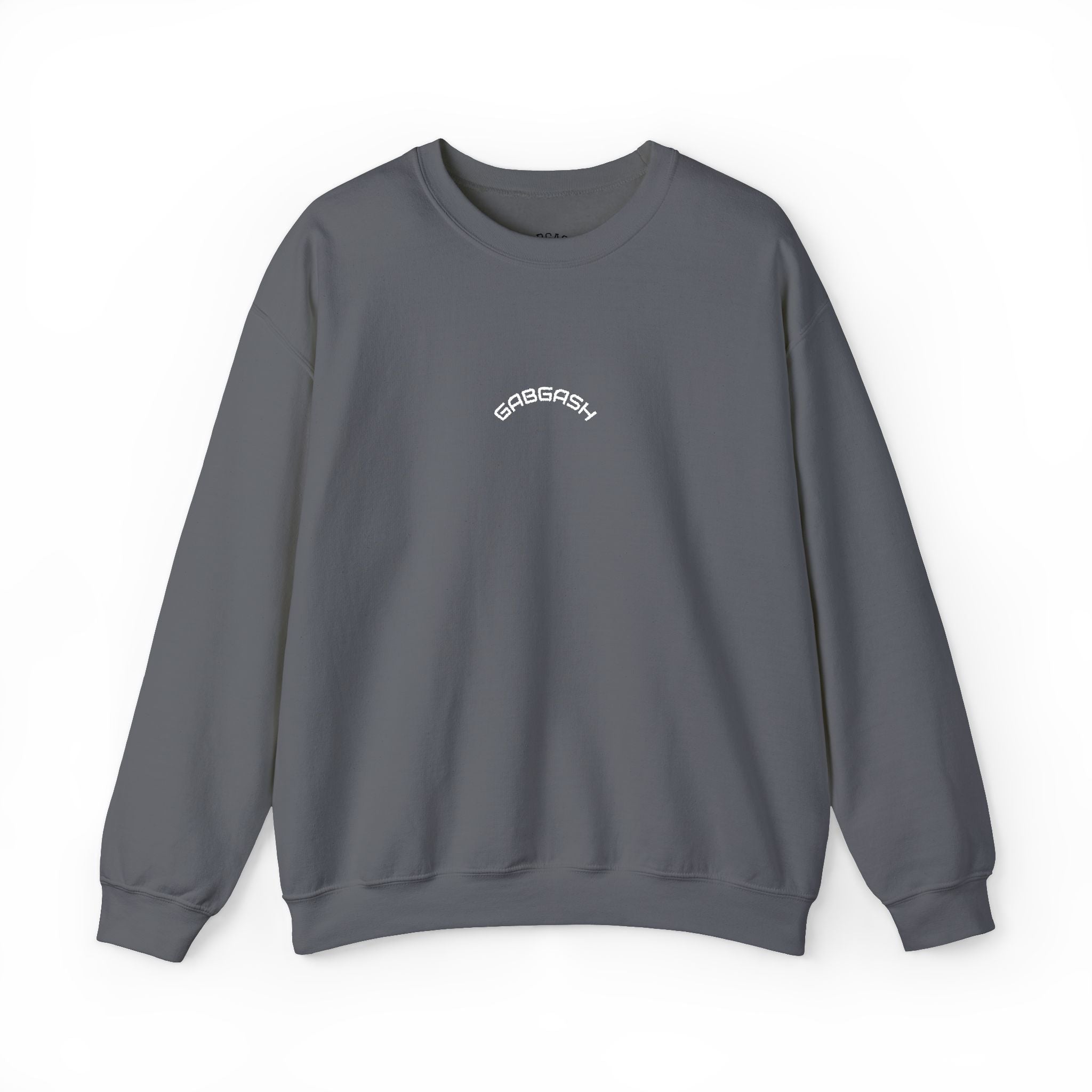 Minimal 'GABGASH' Arch Graphic Crewneck Sweatshirt